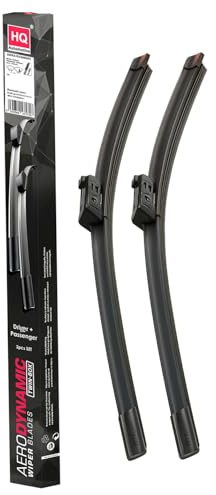 HQ Automotive Wiper Blade for Citroen C3 Picasso, Fiat Doblo, Ford Kuga, Vauxhall Combo, Renault Twingo MK2, Wind, SEAT Ibiza Front Set, AD61-424