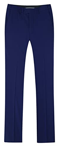 Allthemen Pantalon de Costume Mariage Blazer Homme d'affaire Slim fit Casual Bleu Marine L