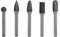 Fraise Metal,Akozon 5 Mèches carbure de tungstène rotatif Tige cylindrique en Meule à matrice 6 mm Tige de mèches pour Bricolage Menuiserie Gravur