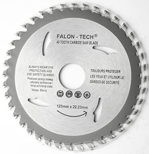 125x22,23 mm Sägeblatt, Kreissägeblatt für Holz mit 40 TCT-Zähnen