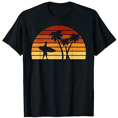 Vintage Sonne Surfen Geschenk für Surfer und Wellenreiter T-Shirt