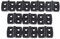 10pcs Schwarz Mini-Kunststoff-Türlager Kolben-Scharniere Kabinett-Fach-Jewellery Box Scharnier für Möbelbeschläge