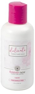 FOREVER NEW Delicate Hypoallergenic Laundry Detergent Liquid - 6-8 Large Loads - Gentle washing detergent for Silk, Cashmere, Bra, Undergarments, Cotton, Wool, etc. - Unscented - 4oz