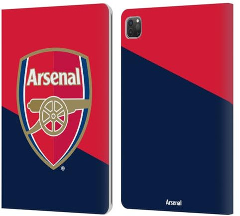 Head Case Designs Offizielle Arsenal FC Logo Blau Und Rot Wappen 2 Leder-Wallet-Hülle Kompatibel mit Apple iPad Pro 11 2020/2021 / 2022