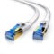 CSL - 2m CAT 8 Netzwerkkabel Flach und Dünn - Lan Kabel für 40 Gigabit High Speed, Internetkabel, Flachbandkabel, Verlegekabel - 40 Gbps Cat.8 RJ45 Kabel für Switch Router Modem PC, 2 Meter Weiss