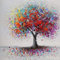 Fun Gift Arbre de vie Broderie Diamant Kit Complet, Canevas Diamond Painting Strass Complet, Peinture Diamant
