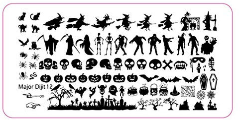Halloween DIY Nail Stamping Printing Plate Stamping Manicure Nail Art Decor Image Stamps Plate B Comfortable and Environmentally