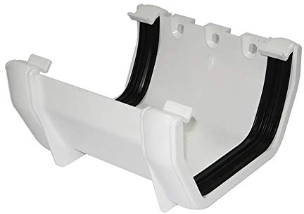 Square LINE Static Caravan Gutter Union Joint White GUTTERING RAINWATER System