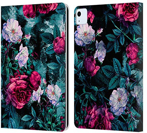 Head Case Designs Licenciado Oficialmente Riza Peker Floral III Flores Carcasa de Cuero Tipo Libro Compatible con Apple iPad Air 2020/2022