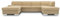 DOMO. collection Wohnlandschaft Star, Sofa in U-Form, Polstergarnitur, Couch 150 x 304 x 150 cm, in Feinstoff beige