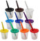 10er Pack Farbbecher mit Deckel, Farbbecher Set, Auslaufsicher