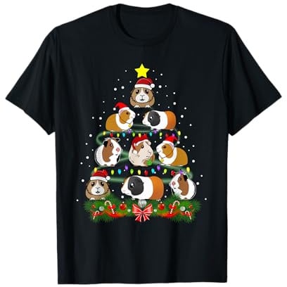 Cochon d'Inde Joyeux Noël Drôle Arbre de Noël Cochon d'Inde T-Shirt