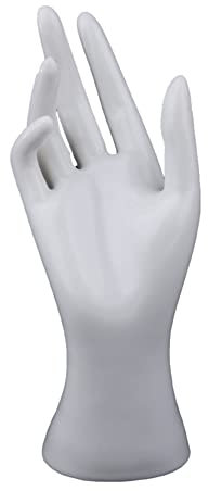 1pc Femme Bijoux à la Main à la Main Mannequin Bracelet Anneau Gants Présentoir Affichage Main Modèle Organisateur Bijoux Porte-modèle à la Main pour l'affichage, Blanc