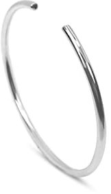 Sprezzi Fashion Herren Armreif Silber aus massivem 925er Sterling Silber Armband Männer modisch handgefertigt Armspange größenverstellbar offen | Designer Männerschmuck mit Geschenkbox (rund, poliert)