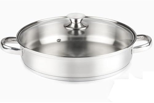 Casseruola bassa 16 cm diametro, acciaio inossidabile 18/10