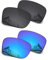 Well-aimed Ersatzgläser kompatibel mit Oakley Jupiter Squared OO9135 Sonnenbrillen - Vorteilspack 202, Schwarz + Blau Iridium, Einheitsgröße