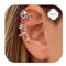 ORAZIO 4er Set 925 Sterling Silber Ohr Manschetten - CZ Non-Piercing Fake Helix Knorpel Ohrringe Clip auf kleine Ohrringe