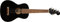 Fender Avalon Tenor-Ukulele für Erwachsene und Kinder, Eschenholz-Konstruktion, Walnuss-Griffbrett, Klassischer Fender Stratocaster Kopf, in Schwarz
