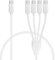 GELRHONR USB C Splitter Kabel, 2 in 1 USB C Ladegerät Datenkabel,USB-C-Stecker auf 4 Typ-C-Stecker Ladekabel, kompatibel mit Mobilgeräten/Android und mehr (White-0.5m-4 USB C)