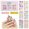 144 Pièces D'ongles à Pression Pour Enfants Enfants Acrylique Ongles Faux Pré-Collés Couverture Complète Paillettes Dégradé De Couleurs Fleurs Ongles D'art Saint-Valentin Cadeaux Pour Enfants Filles