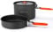 Odoland Camping Cookware Mess Kit - Non-Stick Lightweight Camping Pot and Fry Pan Set with Mesh Bag for Backpacking, Outdoor Cooking, Picnic 2.4L