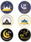 180 Pcs 3.5cm Ramadan Sticker Aufkleber Ramadan Kareem Eid Mubarak Sticker Islamische Muslim Party Deko Basteln für Geschenke Verpackung