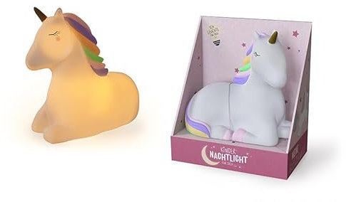 La Vida kleine Lieblinge Nachtlicht Einhorn bateriebetrieben für Kinder aus Kunststoff in der Größe 13,7x13,5x7,3 cm, 6273311
