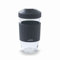 LACOR - 63139 - Vaso de Vidrio Borosilicato con Tapa - Antideslizante - Reutilizable - Apto para el lavavajillas - 450ml