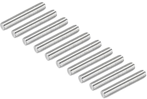 DMiotech 10pz M10 x 60mm Completamente Filettato Asta 304 Inossidabile Acciaio Destra Mano Filettature Asta Barra Perni Morsetti e Bulloni a U