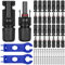 Royouzi 15 pares de conectores solares, conectores solares para panel solar, conector solar PV, sistema solar, conectores fotovoltaicos, IP67, con 2 llaves inglesas