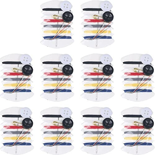 Wudaizhi 10pcs Set Mini Portable Nähen Kit Nadel Faden Knopf Pin Reise Haushaltswerkzeuge Hand Nähen Tasche für Reise Hotel Suppliesh