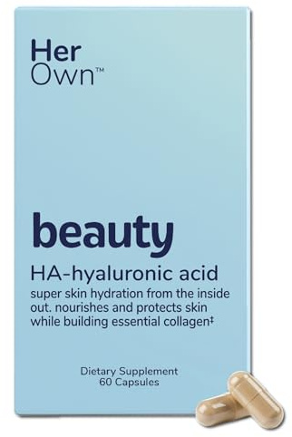 Her Own Beauty Hyaluronic Acid Capsules, Essential Collagen, Zinc, Magnesium, Vitamin C, Support Beautiful Skin, 60 Servings