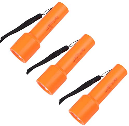 Portable LED Diving Flashlight Torch IPX8 Waterproof 200M Range 10M Underwater Diving Fishing Camping Scuba Lante (3 Pack)