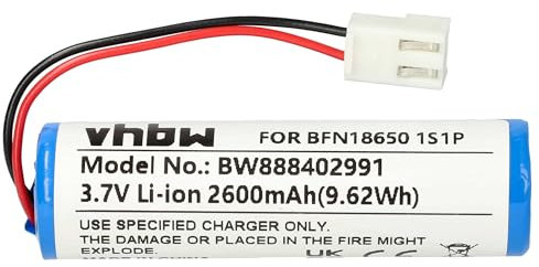 vhbw Akku Ersatz für Leifheit BFN18650 1S1P für Home Cleaner Heimroboter (2600 mAh, 3,7 V, Li-Ion)