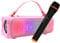 N-Gear Blazooka 703 Rose - Portable, Enceinte Bluetooth puissante - Microphone sans Fil et lumière Disco Inclus - Boîte à Musique de 100 Watts et 5 Heures de Temps de Jeu.