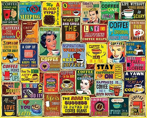 White Mountain Puzzles - I Love Coffee - 1000 Piece Jigsaw Puzzle for Adults