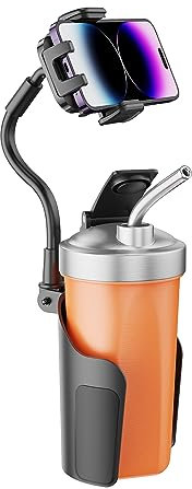 toocki Cup Holder Phone Mount for Car, Universal 360° Adjustable Gooseneck Cell Phone Cup Holder Expander for Car Truck Compatible with iPhone Samsung & All Smartphones…