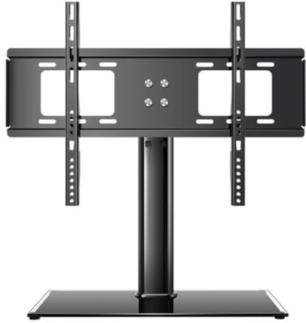 Support TV Pied TV Support Tele Meuble TV en Acier Laminé À Froid, Support De Table Réglable en Hauteur, Base De Bureau Et Meuble TV Mural Support TV sur Pied (Color : Black, Size : 26-55in)