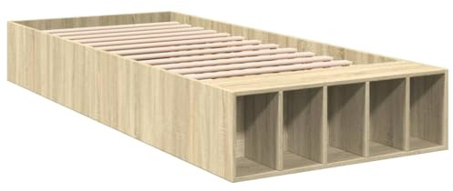 vidaXL Bettgestell Sonoma-Eiche 90x190 cm Holzwerkstoff