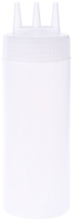 3 Hole Squeeze Bottle Condiment Dispenser Sauce Vinegar Oil Ketchup Cruet Bin Squeeze Bottle 4oz Twist