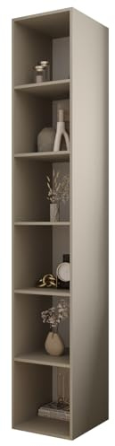 MEBLE KRYSPOL Inova 1 Bücherregal - Bibliothek Regal Säule - Aufbewahrungsmöbel - für Wohnzimmer, Schlafzimmer, Kinderzimmer - 236,7 x 40 x 45 cm - Kaschmir