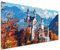 Malen Nach Zahlen Schloss Neuschwanstein, DIY Malen nach Zahlen Landschaft für Anfänger und Erwachsene, Bastelset Erwachsene Paint by Numbers Ölgemälde mit 3 Pinsel, Acrylfarbe, Ohne Rahmen 60x80cm -1