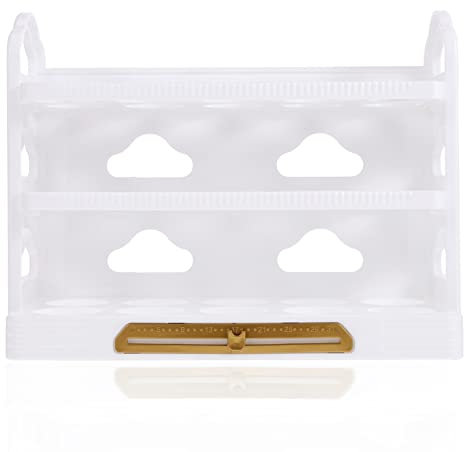 OSALADI Storage Tray Multi-layer Organizer for Refrigerator Kitchen Home Grooves for Freshness Safe Storage