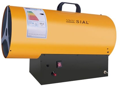 SIAL 50 kW - Radiador de ventilador de gas (calefacción de gas, calefacción radiante, soplador de aire caliente, color amarillo