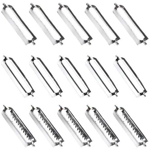 Pack of 15 Tupper, Asparagus Peeler, Orange Peeler, Replacement Blades for Peeler, Double Replacement Blades Peeler for Fruit and Vegetables, Orange Peeler, Knife Attachment for Peeling
