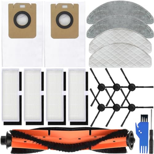 EATBALE Rollenbürstenfilter Seitenbürste Wischtücher Ersatzteile für Imou L11-A L11 Roboter-Staubsauger, Hauptbürste, Seitenbürsten, Hepa-Filter, Staubbeutel, Mopptücher, Einweg-Mopptücher Zubehörset