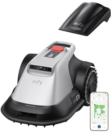 eufy E15 Mähroboter ohne Begrenzungskabel, Keine Signalausfälle, Kein RTK, TrueVision Technologie, Smart-Navigation, Garten bis 800m², Präzisionsrandschnitt, Hindernisvermeidung, App-Steuerung