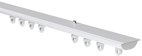 White Hidden Ceiling Fix Aluminium Curtain Hanging Track | White aluminium curtain track for hidden ceiling fixing. Smooth gliding system for easy and discreet curtain movement.
