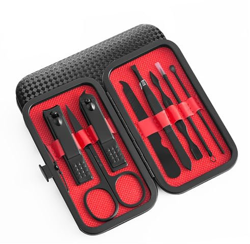 NXPUXP 8 in 1Tagliaunghie Set Professionale,Tagliaunghie Kit Per Manicure,Kit Per Manicure Con Valigetta Da Viaggio Portatile,Set Per La Cura Delle Unghie,Regalo Di Bellezza