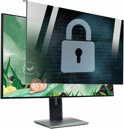MNJVCFDS 17-32 Inch Privacy Screen Protector for Computer Monitors, Hanging Removable Anti Blue Light Filter, HD Clarity